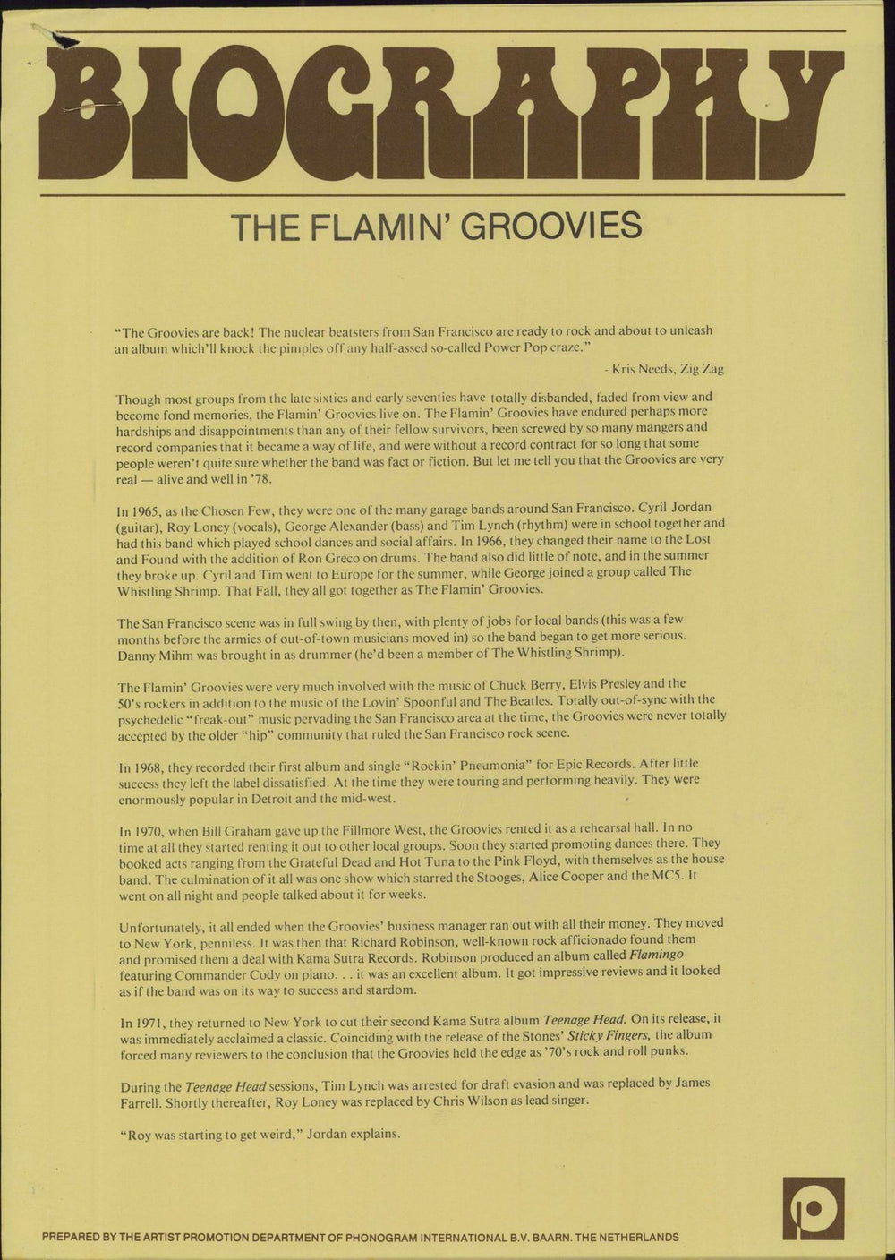 Flamin' Groovies Shake Some Action - 1st + Biography UK vinyl LP album (LP record) FLALPSH794024