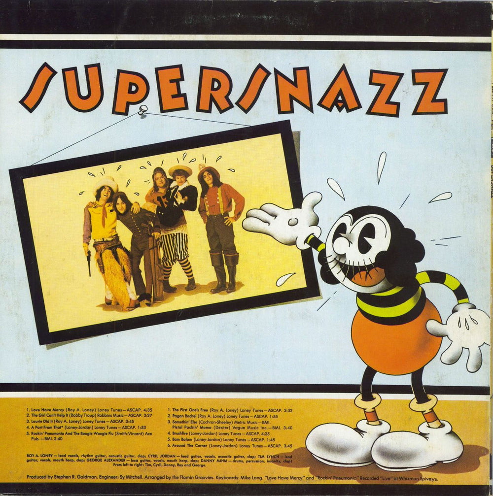 Flamin' Groovies Supersnazz US vinyl LP album (LP record)