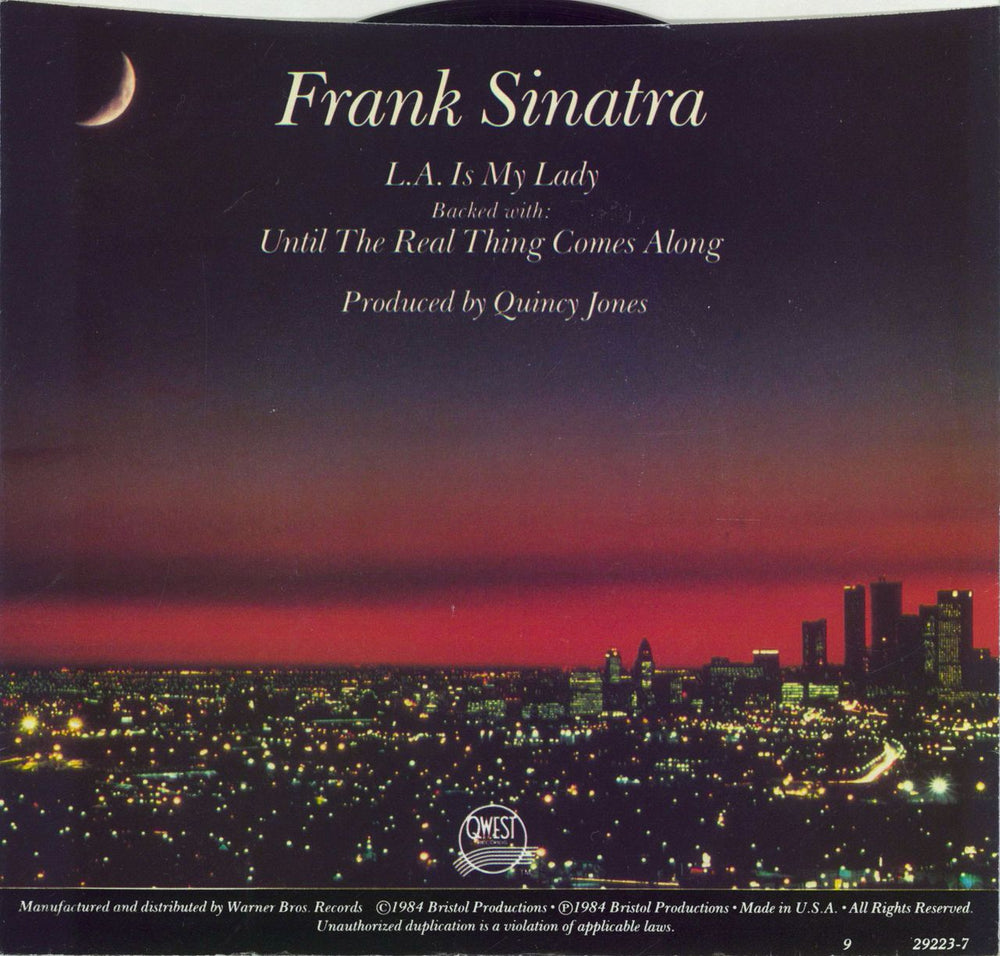 Frank Sinatra L.A. Is My Lady US 7" vinyl single (7 inch record / 45)