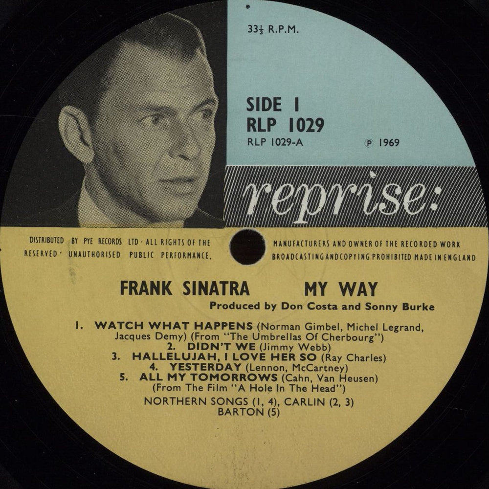 Frank Sinatra My Way - EX UK vinyl LP album (LP record) FRSLPMY578999