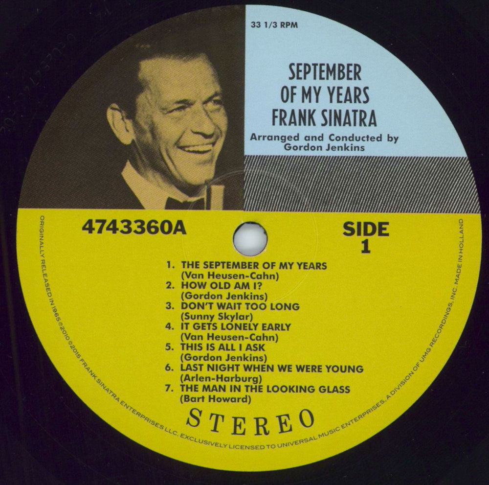 Frank Sinatra September Of My Years - 180gm UK vinyl LP album (LP record) FRSLPSE788665