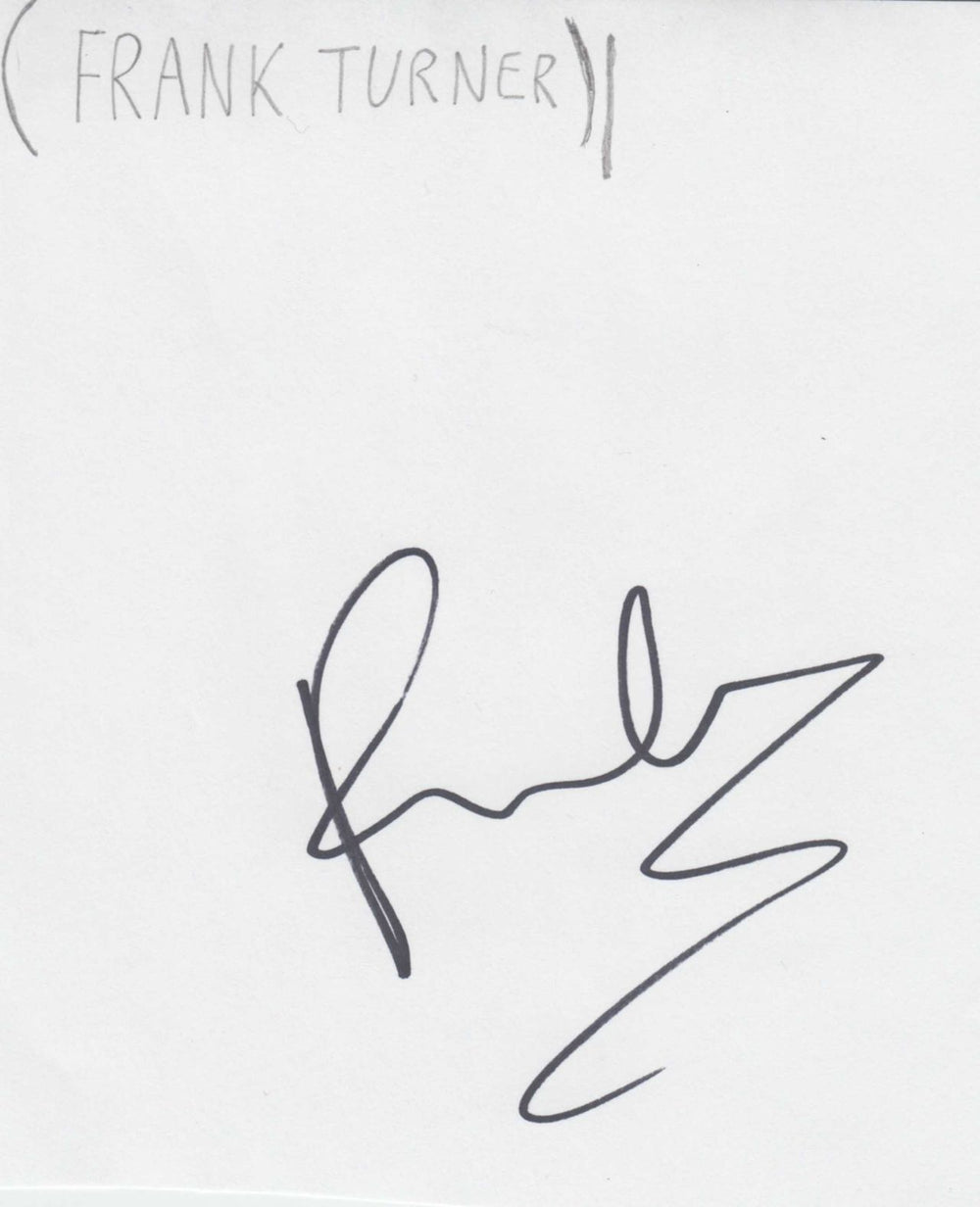 Frank Turner Autograph UK memorabilia AUTOGRAPH