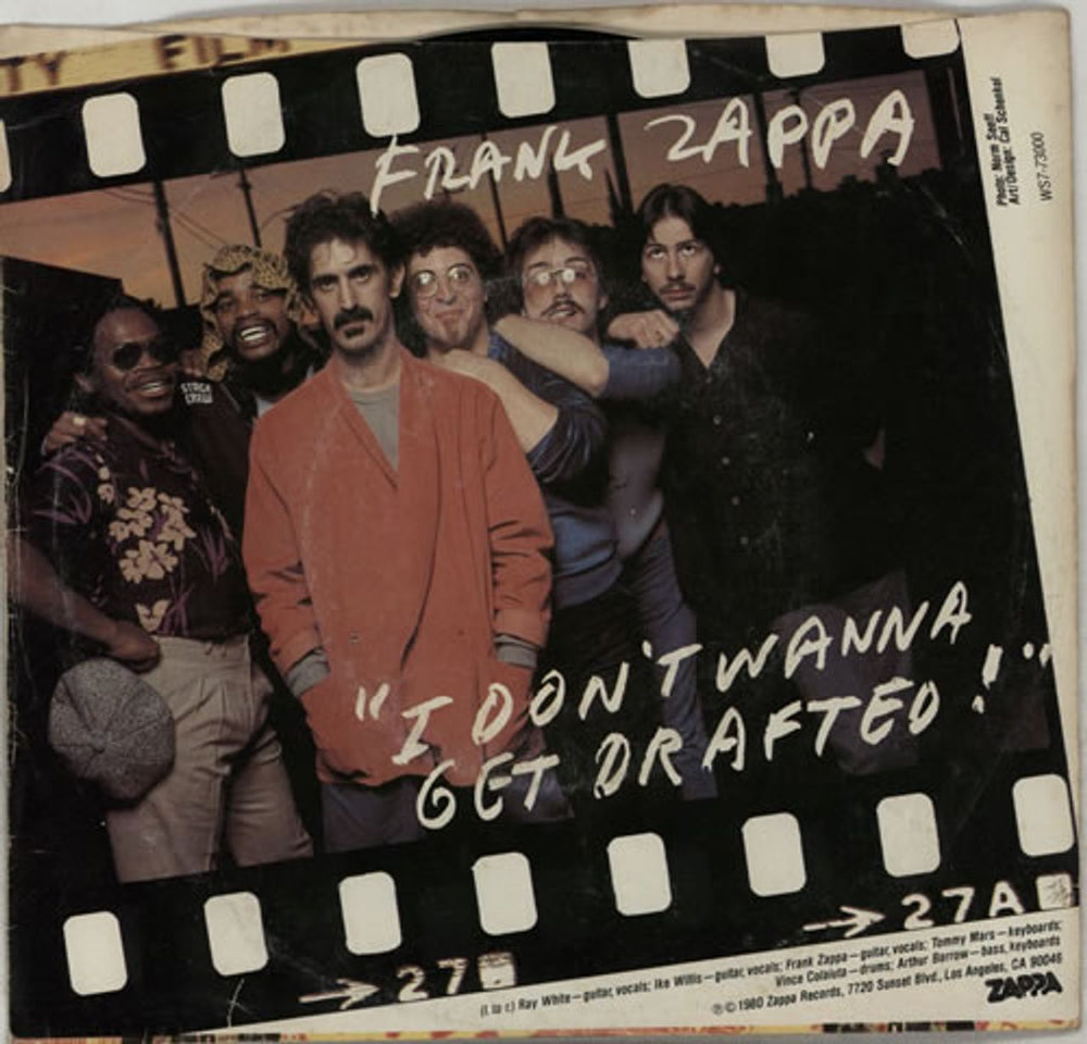 Frank Zappa I Don't Wanna Get Drafted US 7" vinyl single (7 inch record / 45) ZR1001