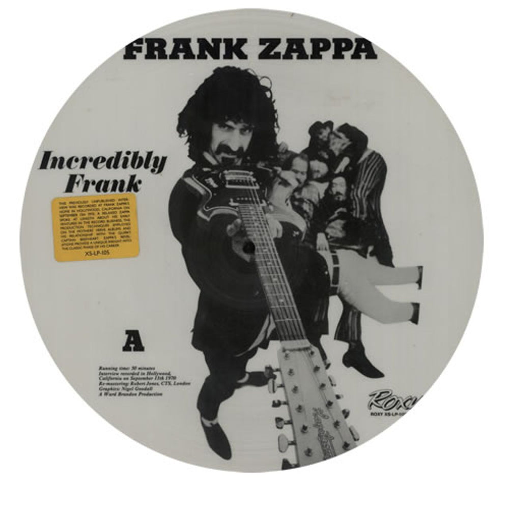 Frank Zappa Incredibly Frank US 12" vinyl picture disc (12 inch picture record) XS-LP-105