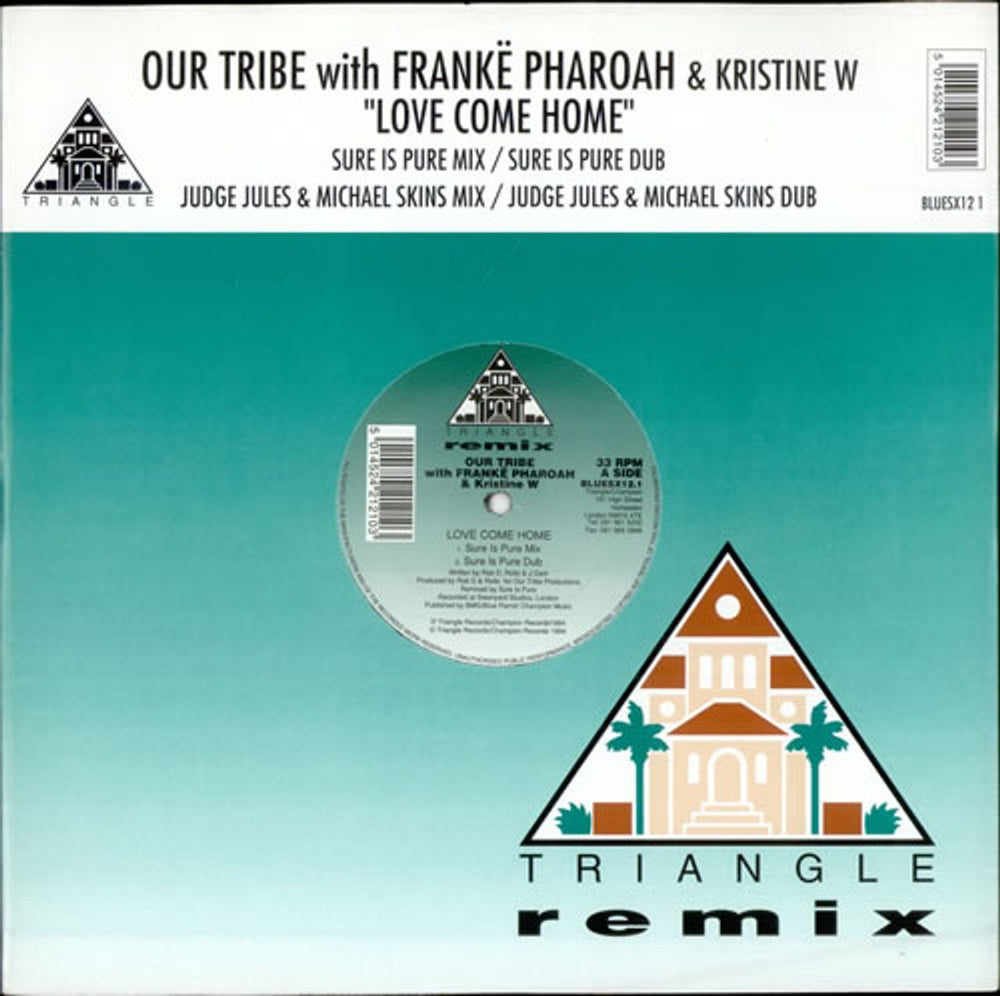 Franke Pharoah Love Come Home UK 12" vinyl single (12 inch record / Maxi-single) BLUESX121