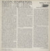 Franz Joseph Haydn Symphonies No. 6 "Le Matin", No. 7 "Le Midi & No. 8 "Le Soir" UK vinyl LP album (LP record)