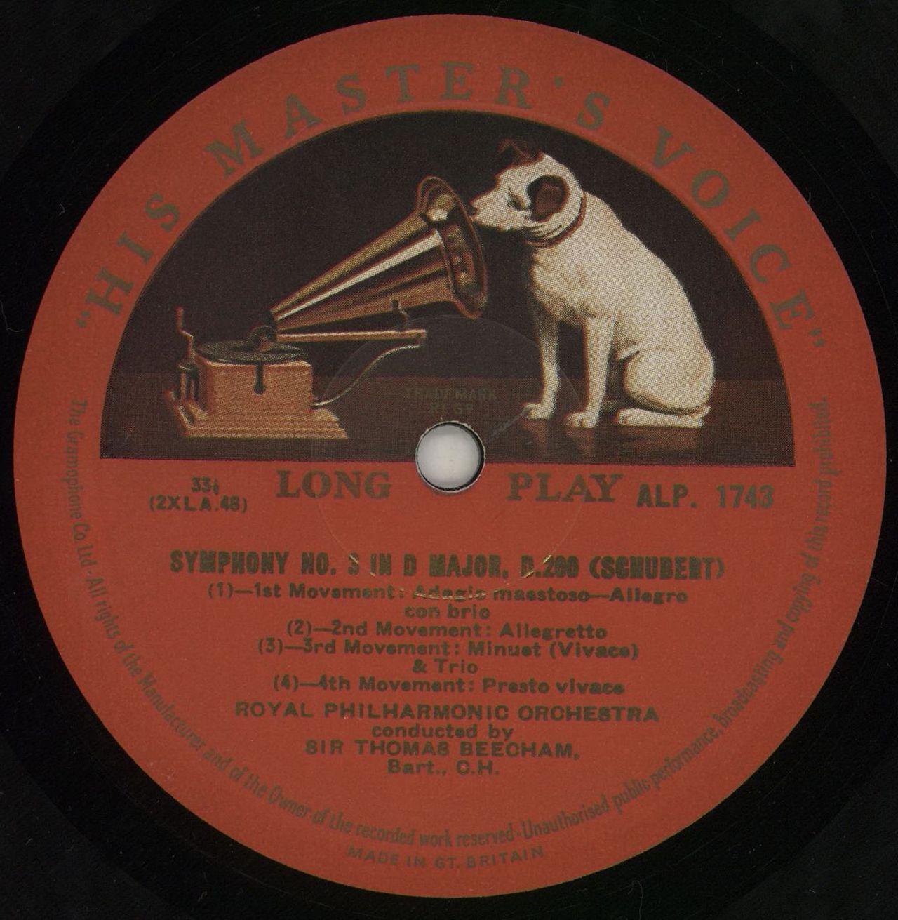 Nos　UK　Schubert　Franz　Vinyl　Symphonies　And　LP　—