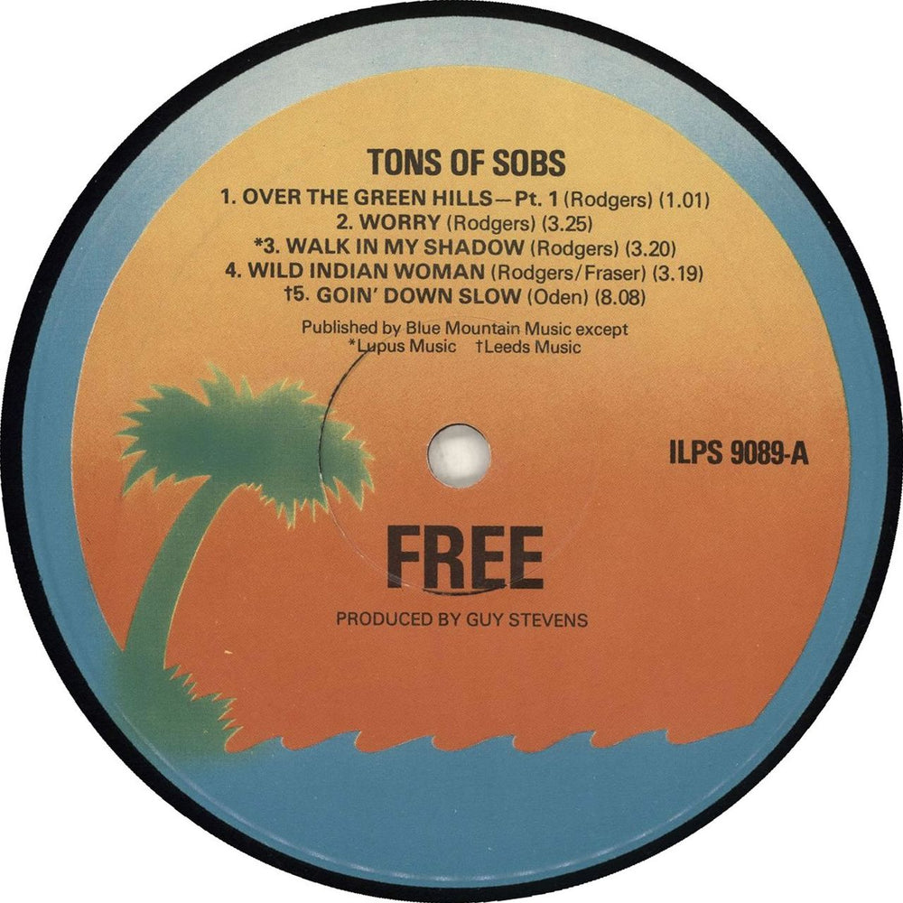 Free Tons Of Sobs - 5th UK vinyl LP album (LP record)