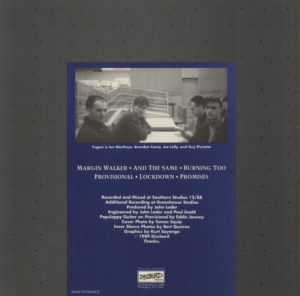 Fugazi Margin Walker - EX US 12" vinyl single (12 inch record / Maxi-single)