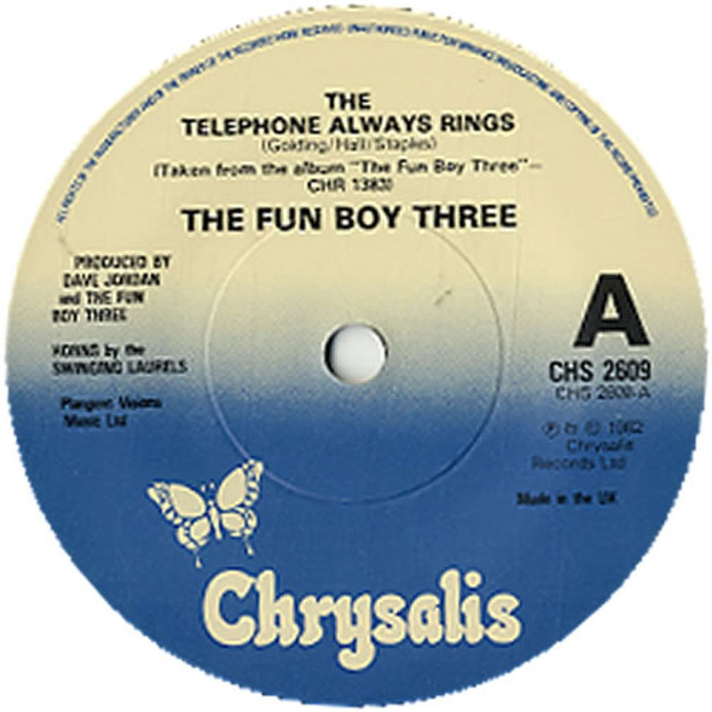 Fun Boy Three The Telephone Always Rings - Solid UK 7" vinyl single (7 inch record / 45) FUB07TH617705