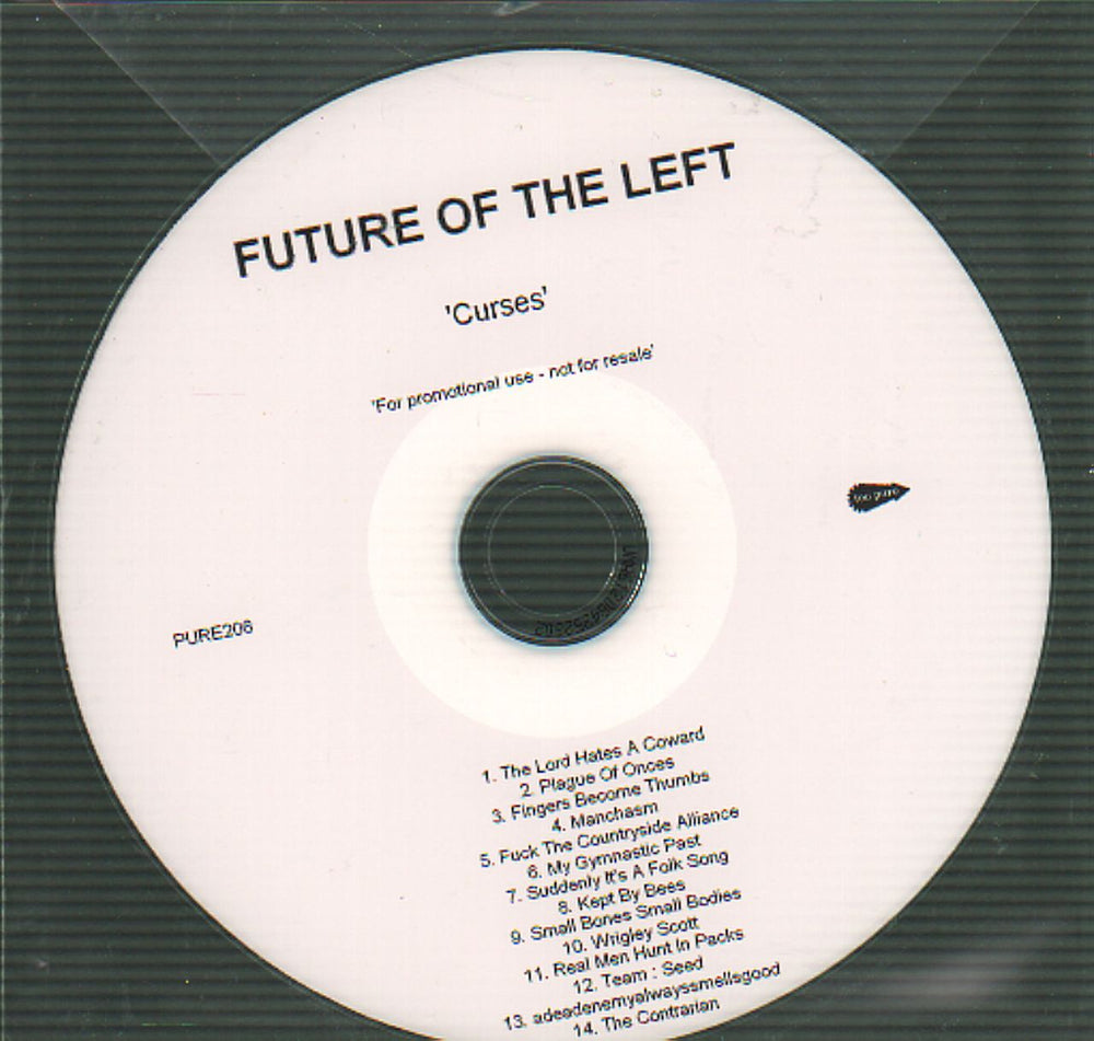 Future Of The Left Curses UK Promo CD-R acetate CD-R