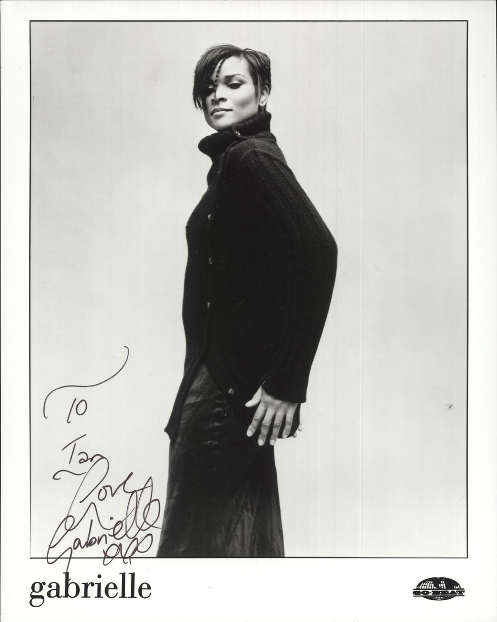 Gabrielle Autographed Photograph UK photograph SIGNED PHOTO