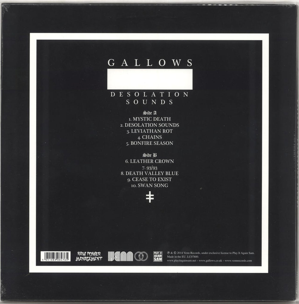 Gallows Desolation Sounds - Purple & Black Vinyl - Sealed UK vinyl LP album (LP record) 5051083084765