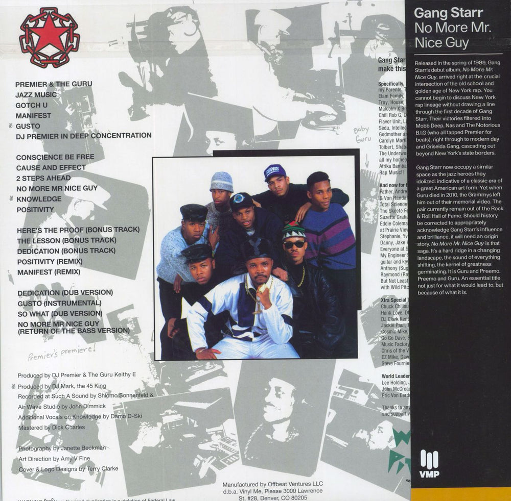 Gang Starr No More Mr. Nice Guy - Red and White Vinyl US 2-LP vinyl record set (Double LP Album)