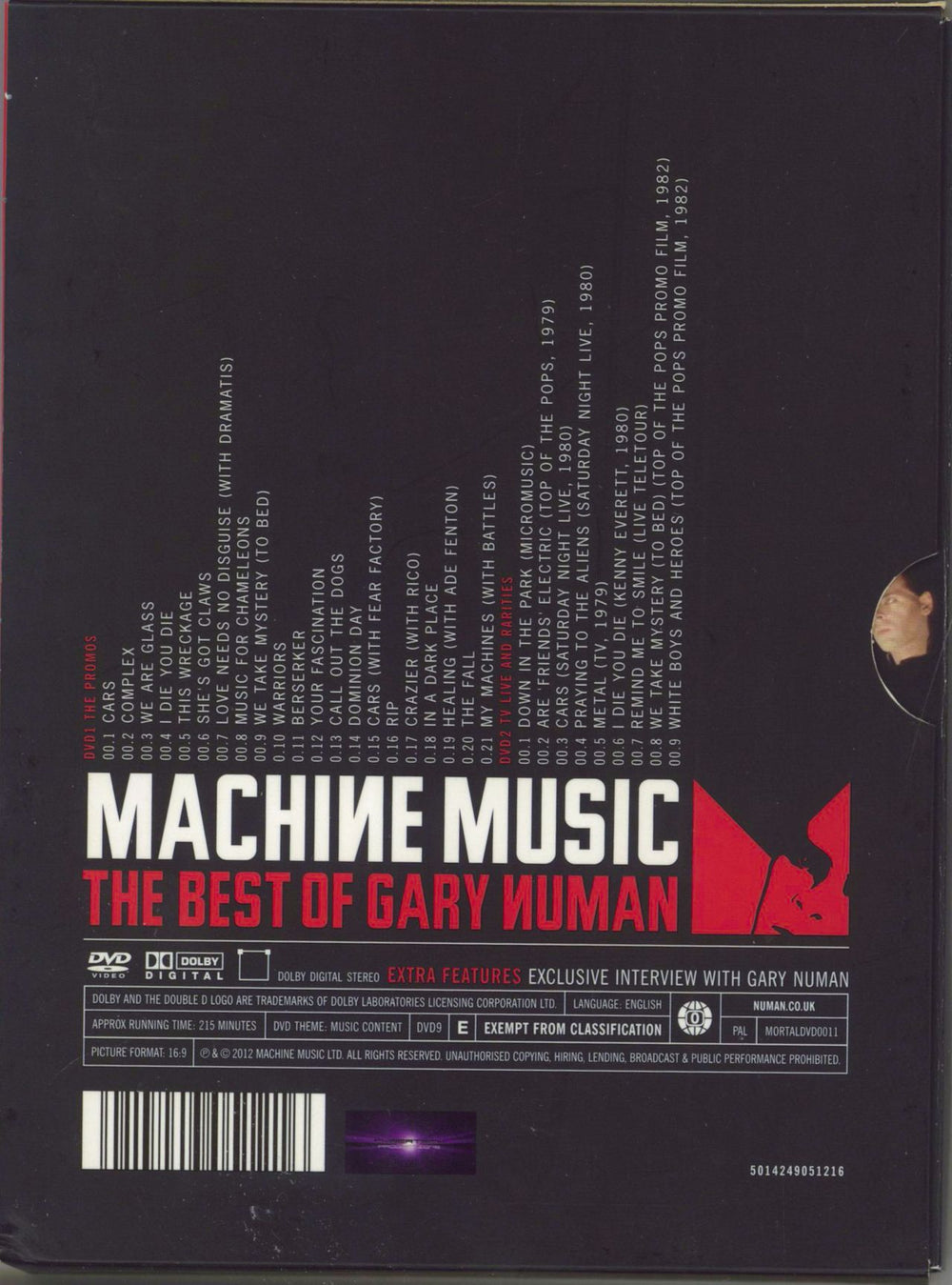 Gary Numan Machine Music: The Best Of Gary Numan UK DVD 5014249051216