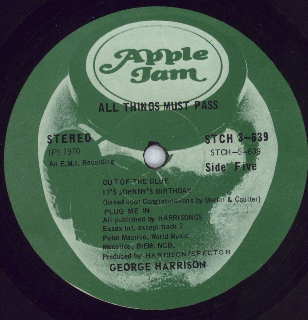 George Harrison All Things Must Pass - 1st - EX Australian 3-LP vinyl record set (Triple LP Album) STCH-1/2/3/639