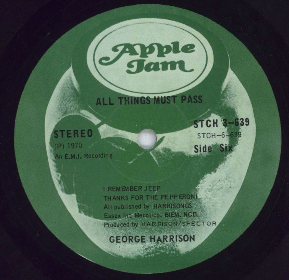 George Harrison All Things Must Pass - 1st - EX Australian 3-LP vinyl record set (Triple LP Album) STCH-1/2/3/639