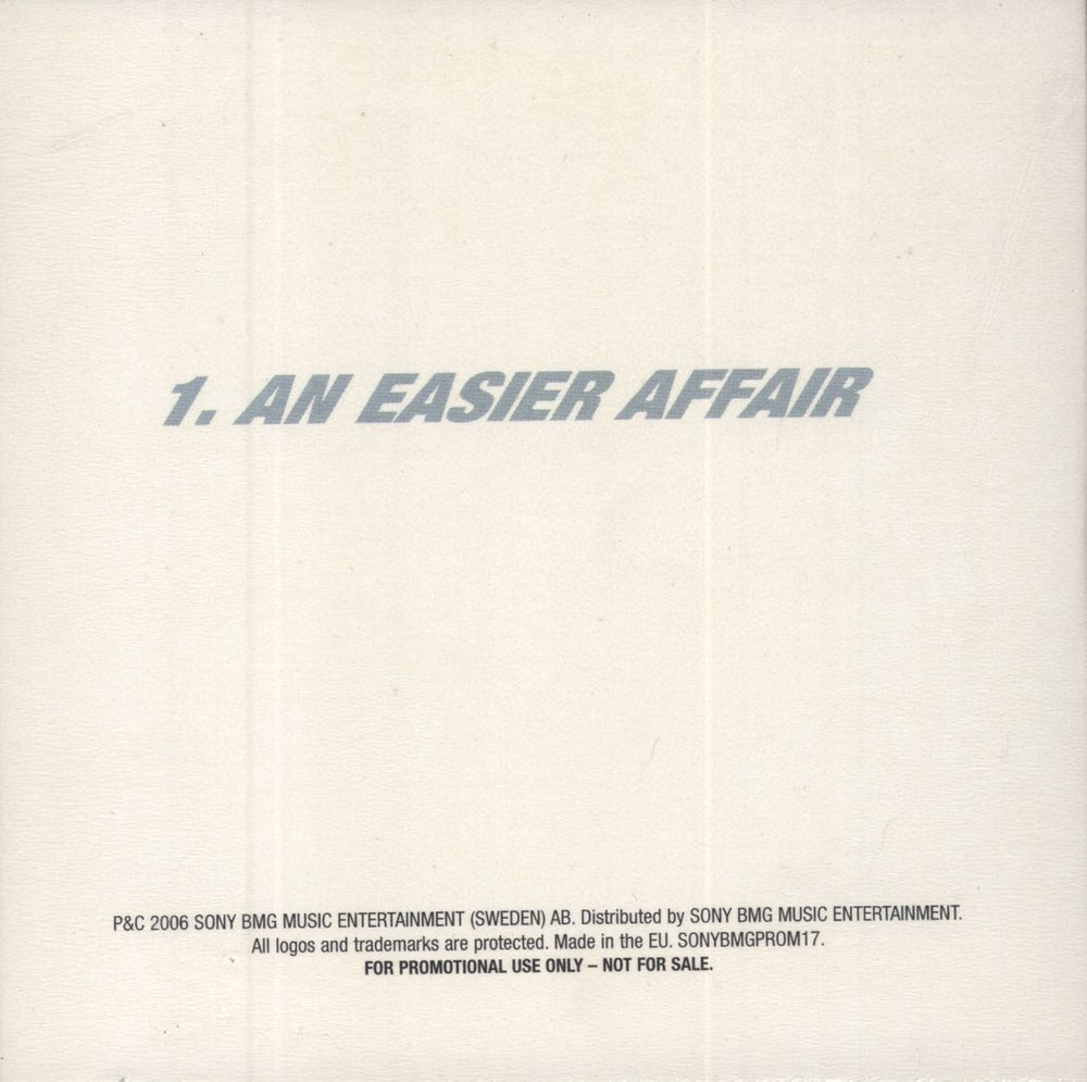 George Michael An Easier Affair Swedish Promo CD single (CD5 / 5")