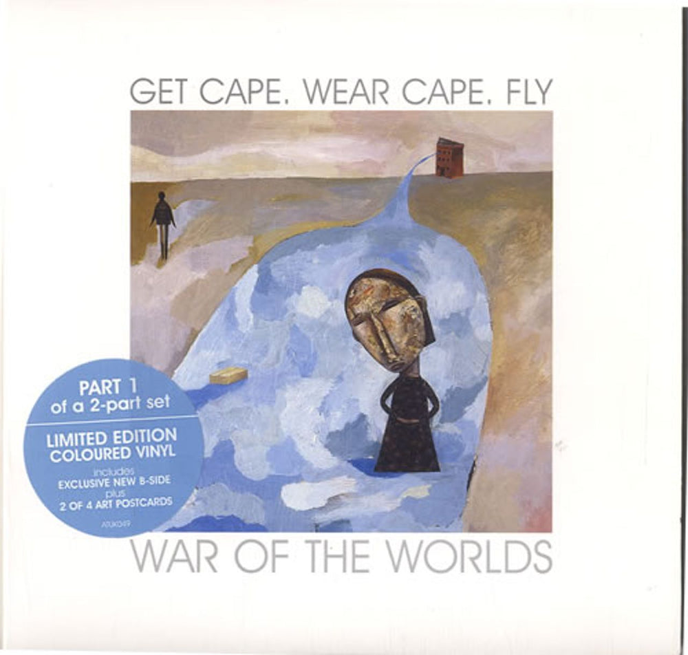 Get Cape. Wear Cape. Fly War Of The World - Parts 1 & 2 - Coloured Vinyl UK 7" vinyl single (7 inch record / 45) ATUK049/X