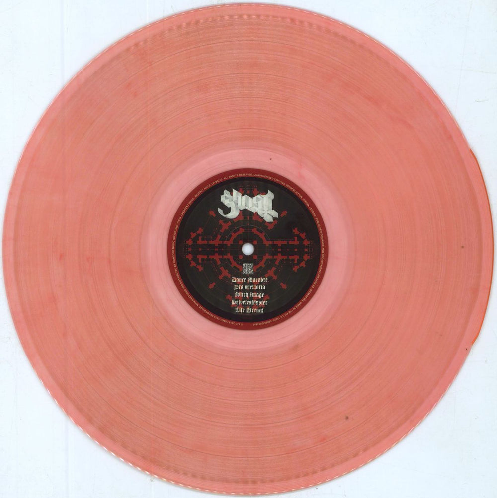 Ghost (Swedish) Prequelle - Clear Red Swirl UK vinyl LP album (LP record) I0PLPPR814001