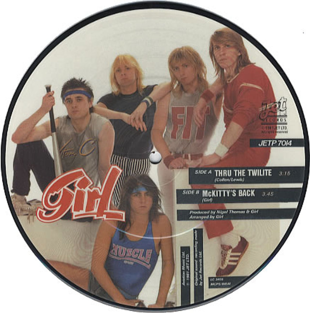 Girl Thru The Twilite UK 7" vinyl picture disc (7 inch picture disc single) JETP7014