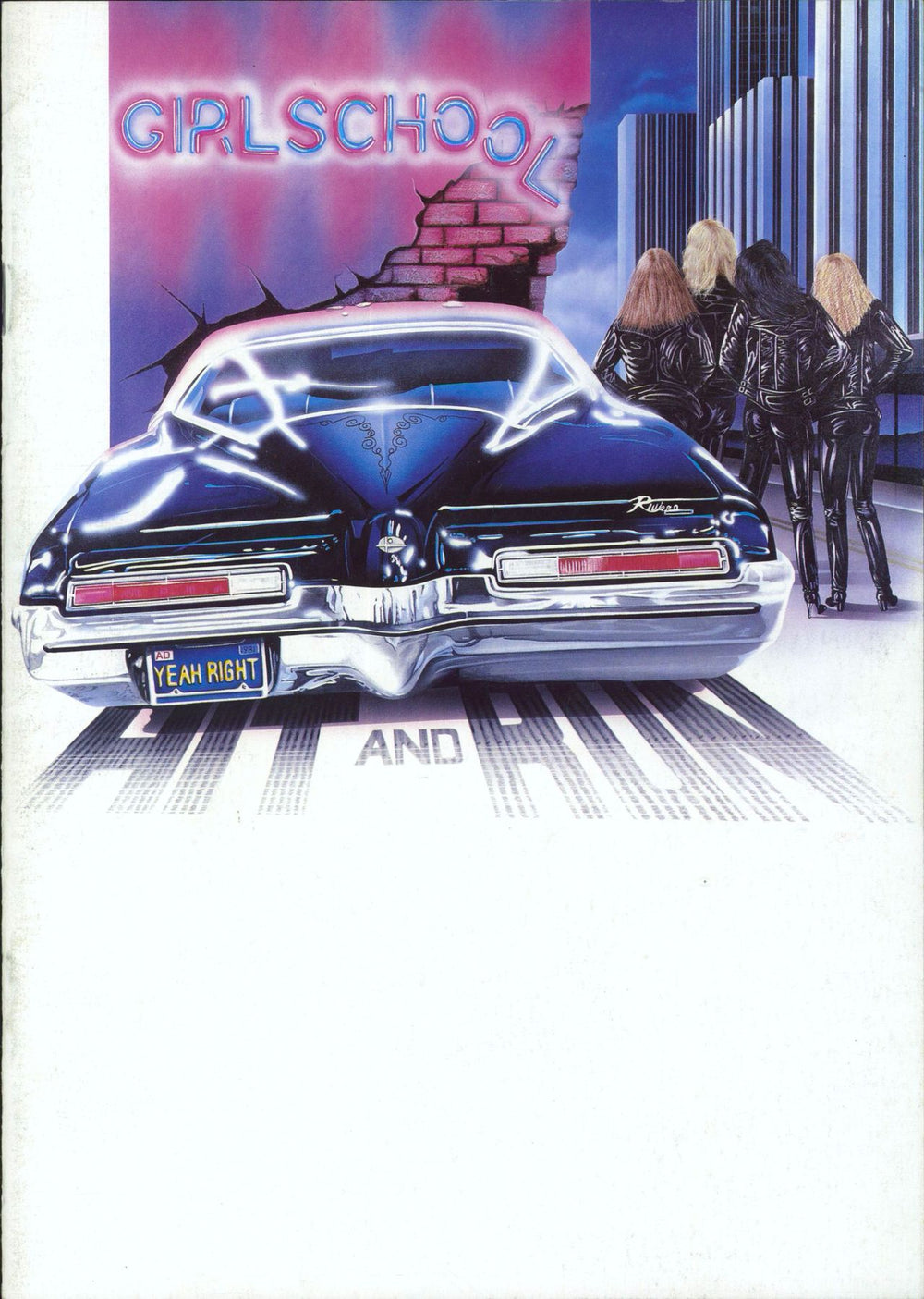 Girlschool Hit And Run + Ticket Stub UK tour programme TOUR PROGRAMME