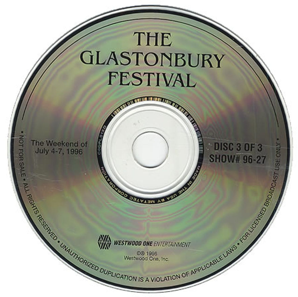 Glastonbury The Glastonbury Festival US CD album (CDLP) #96-27