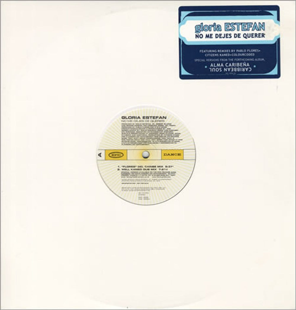 Gloria Estefan No Me Dejes De Querer US Promo 12" vinyl single (12 inch record / Maxi-single) EAS12856
