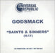 Godsmack Saints & Sinners US Promo CD-R acetate PROMO CD-R ACETATE