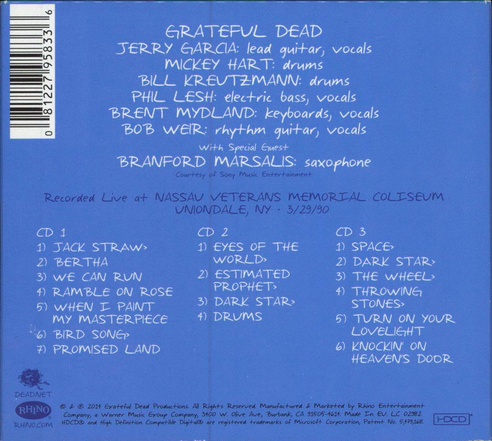 Grateful Dead Wake Up To Find Out: Nassau Coliseum, Uniondale, NY 29/3/90 UK 3-CD album set (Triple CD) 081227958336