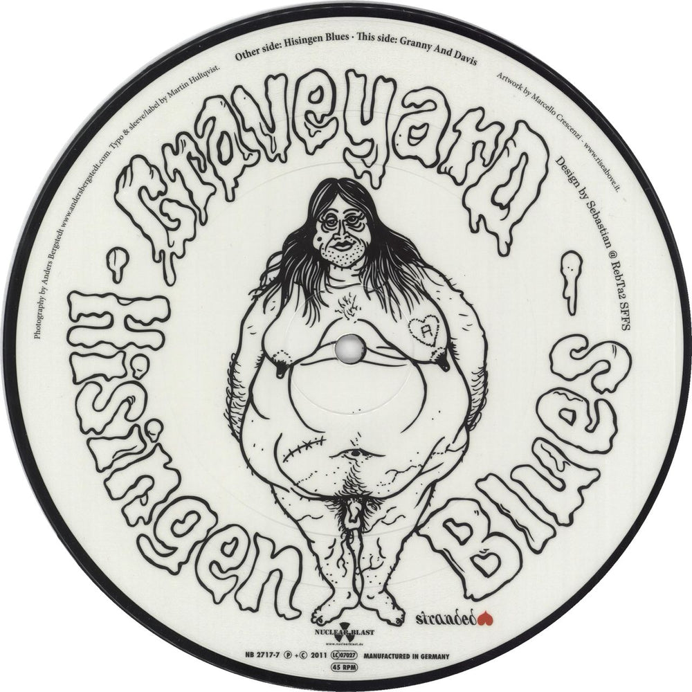 Graveyard Hisingen Blues German 7" vinyl picture disc (7 inch picture disc single) IWY7PHI722176