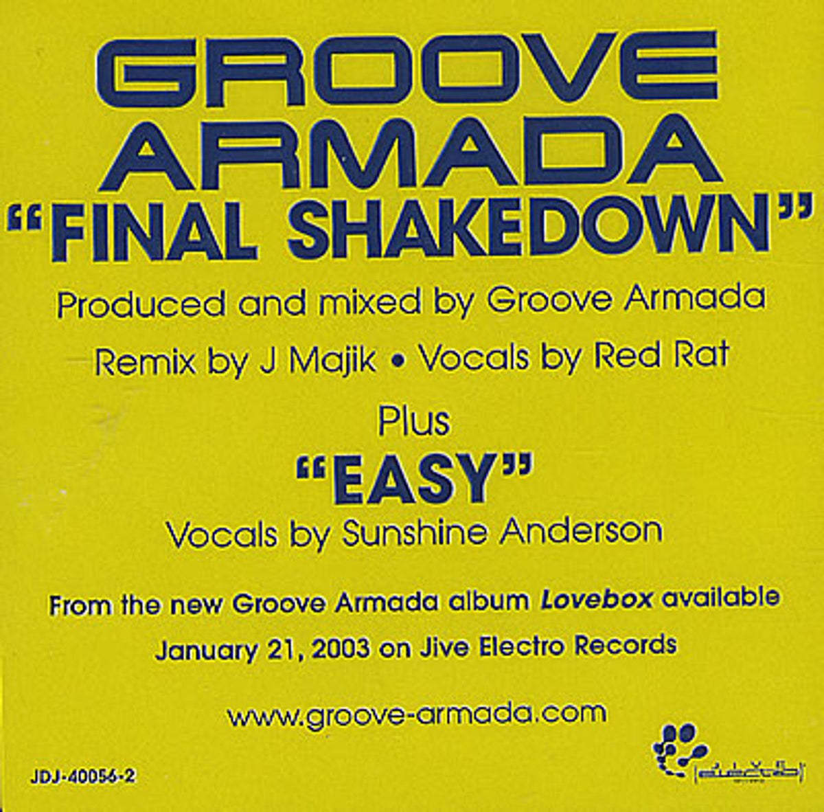 Groove Armada Final Shakedown US Promo CD single RareVinyl