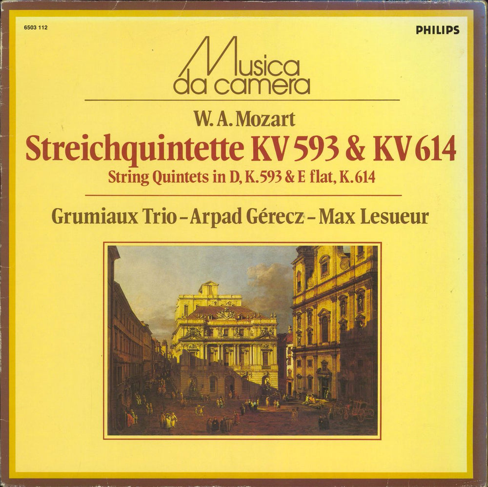 Grumiaux Trio W.A. Mozart: Streichquintette KV 593 & KV 614 Dutch vinyl LP album (LP record) 6503112