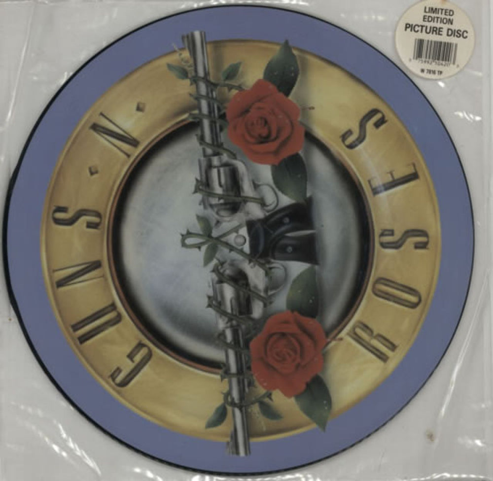 Guns N Roses Welcome To The Jungle + sticker UK 12" vinyl picture disc (12 inch picture record) GEF47TP