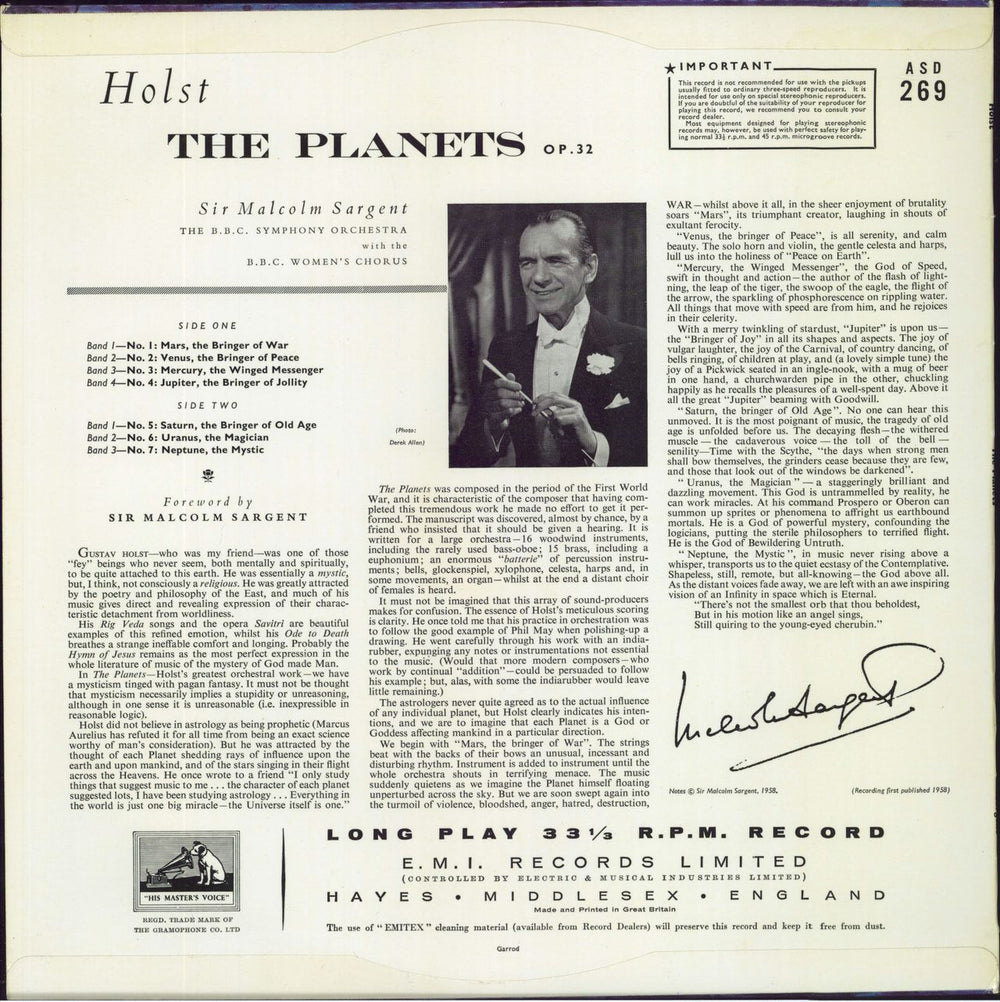 Gustav Holst The Planets - 1st UK vinyl LP album (LP record)