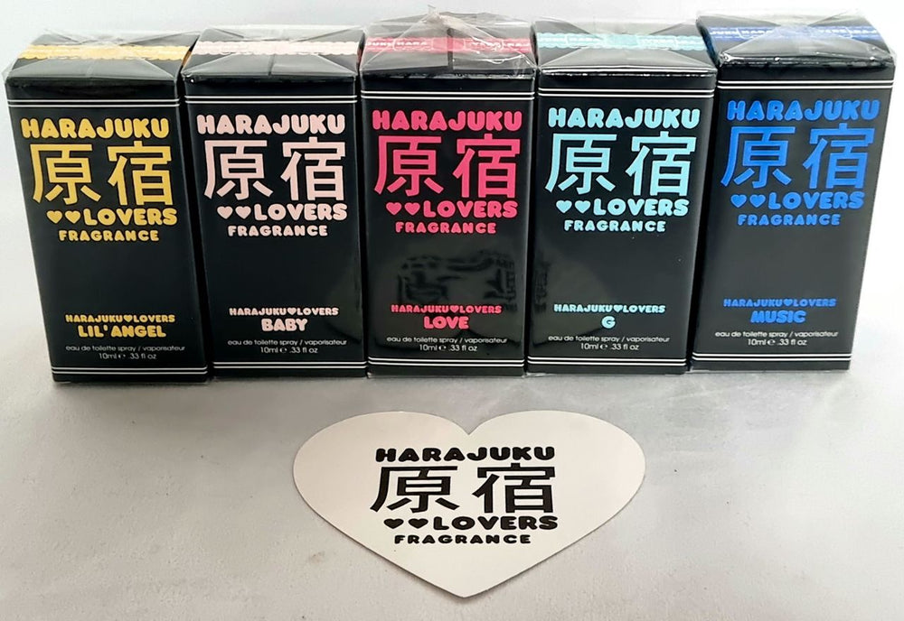 Gwen Stefani Harajuku Lovers Eau de Toilette Sprays - Set of Five Fragrances UK memorabilia FIVE FRAGRANCES