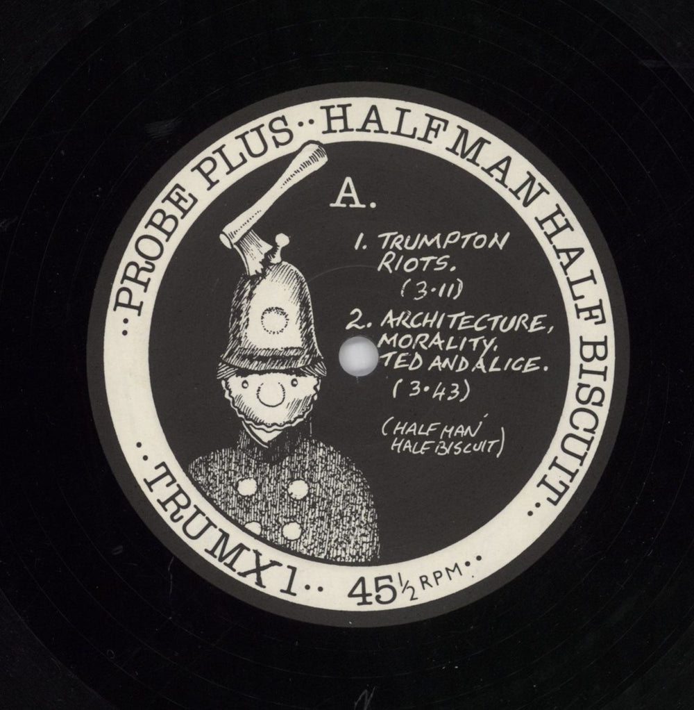 Half Man Half Biscuit The Trumpton Riots EP - 5-Track + sticker UK 12" vinyl single (12 inch record / Maxi-single)