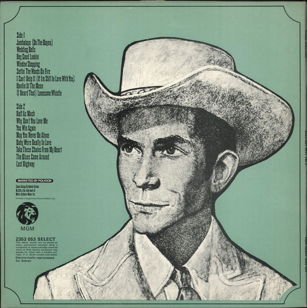 Hank Williams Greatest Hits Volume 2 - VG UK vinyl LP album (LP record) HNKLPGR316092