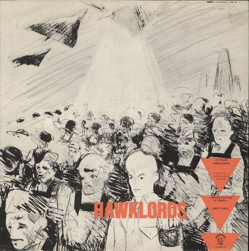 Hawkwind 25 Years - Grey Vinyl UK 12" vinyl single (12 inch record / Maxi-single) CB33212