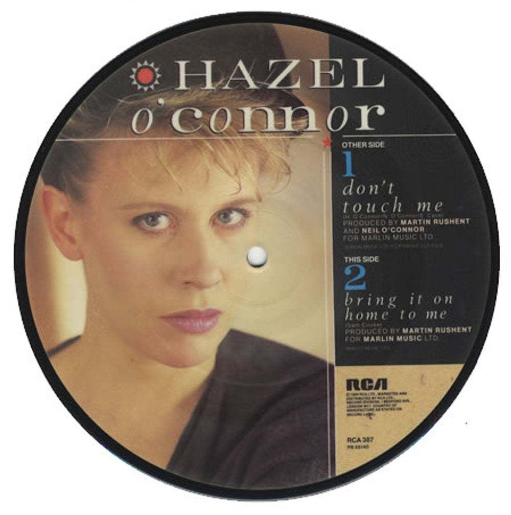 Hazel O'Connor Don't Touch Me UK 7" vinyl picture disc (7 inch picture disc single) OCN7PDO89882