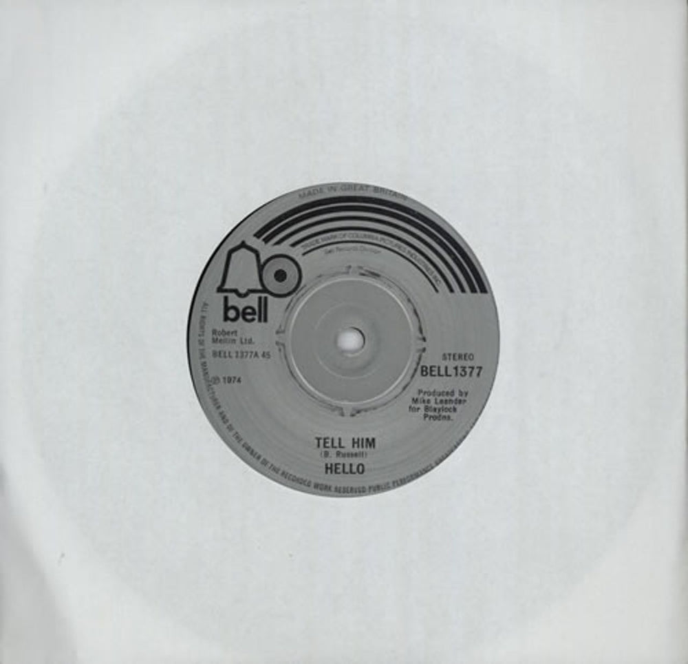 Hello Tell Him UK 7" vinyl single (7 inch record / 45) BELL1377