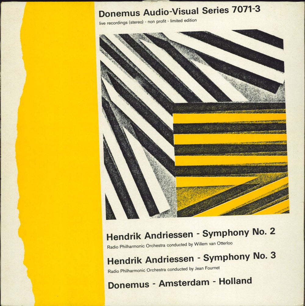 Hendrik Andriessen Symphony No. 2 / Symphony No. 3 Dutch vinyl LP album (LP record) DAVS7003