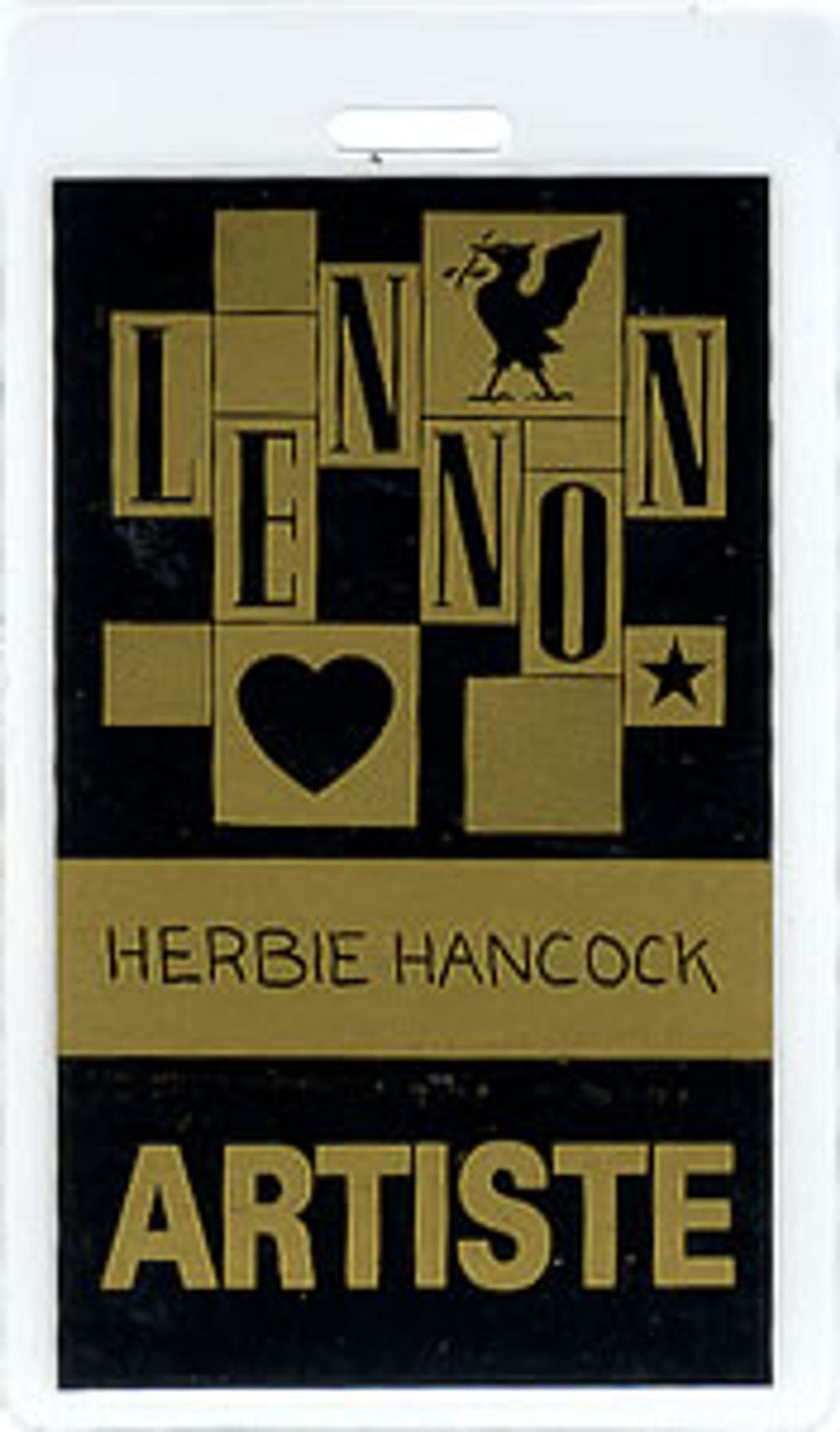 Herbie Hancock John Lennon Tribute Concert UK tour pass BACKSTAGE PASS