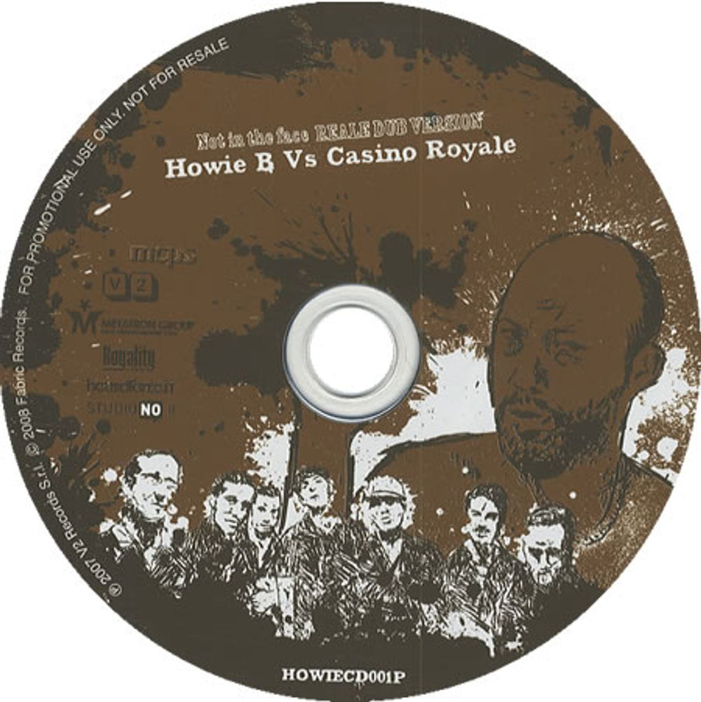 Howie B Not in the Face: Reale Dub Version UK Promo CD album (CDLP) HB8CDNO454457