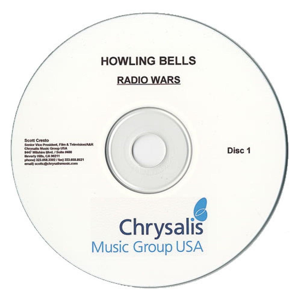 Howling Bells Radio Wars US Promo CD-R acetate CDR ACTETAE