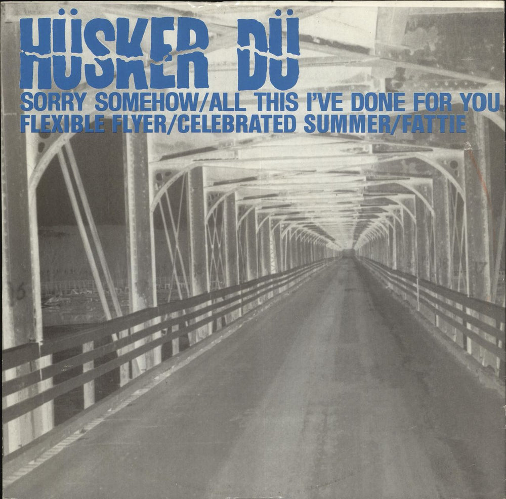 Husker Du Sorry Somehow UK 12" vinyl single (12 inch record / Maxi-single) W8612T