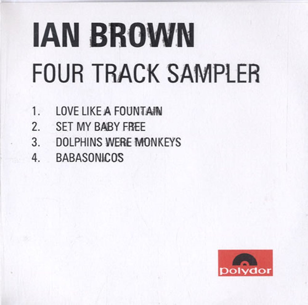 Ian Brown Four Track Sampler UK Promo CD-R acetate IBRCRFO145825