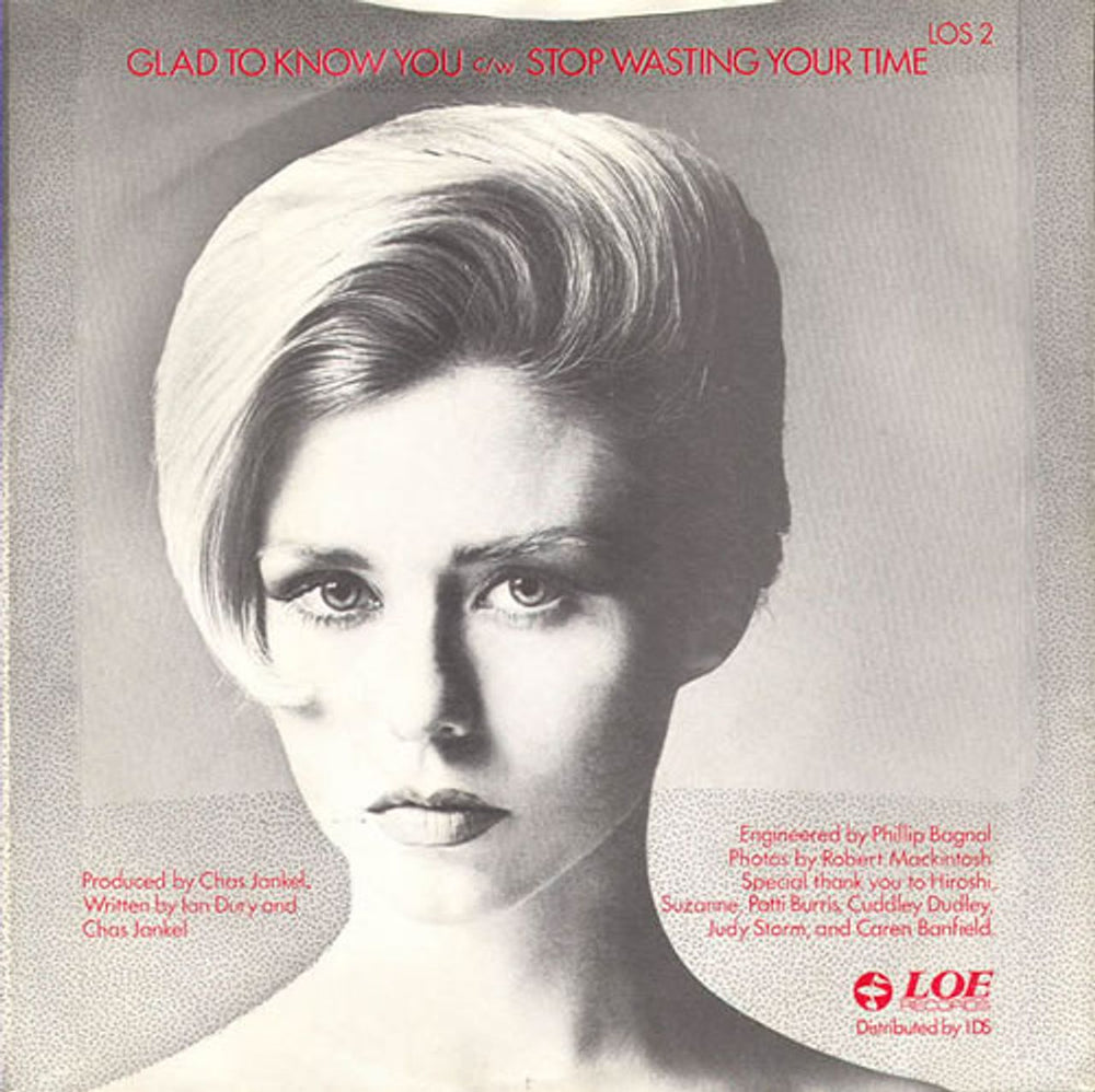 Ian Dury Glad To Know You UK 7" vinyl single (7 inch record / 45) IND07GL221618