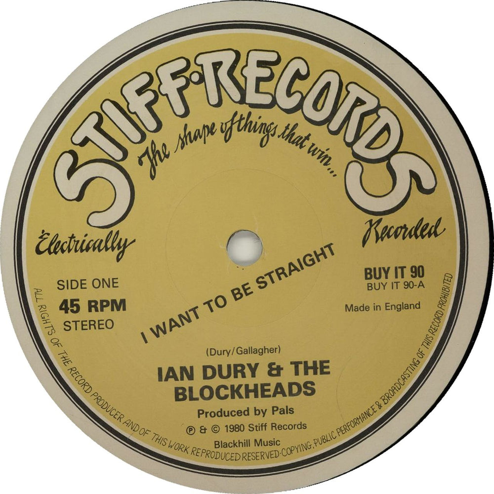 Ian Dury I Want To Be Straight UK 12" vinyl single (12 inch record / Maxi-single) BUYIT90