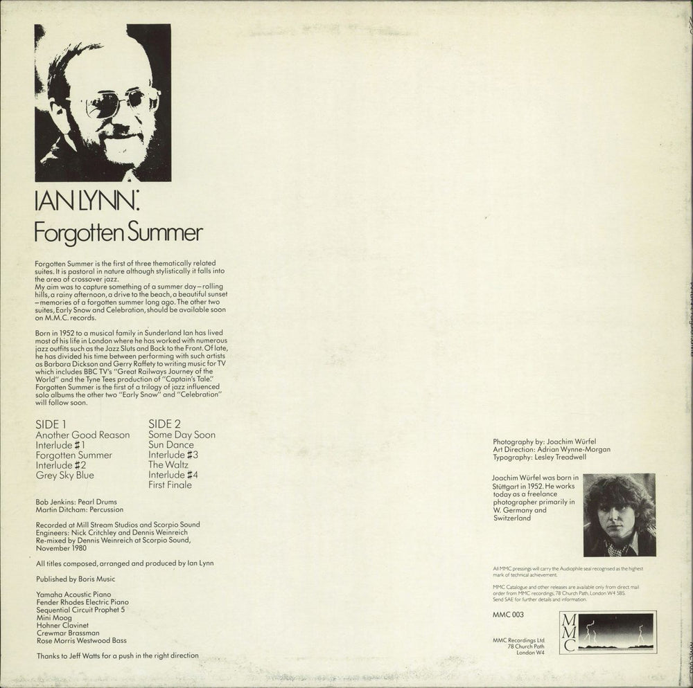 Ian Lynn Forgotten Summer UK vinyl LP album (LP record)